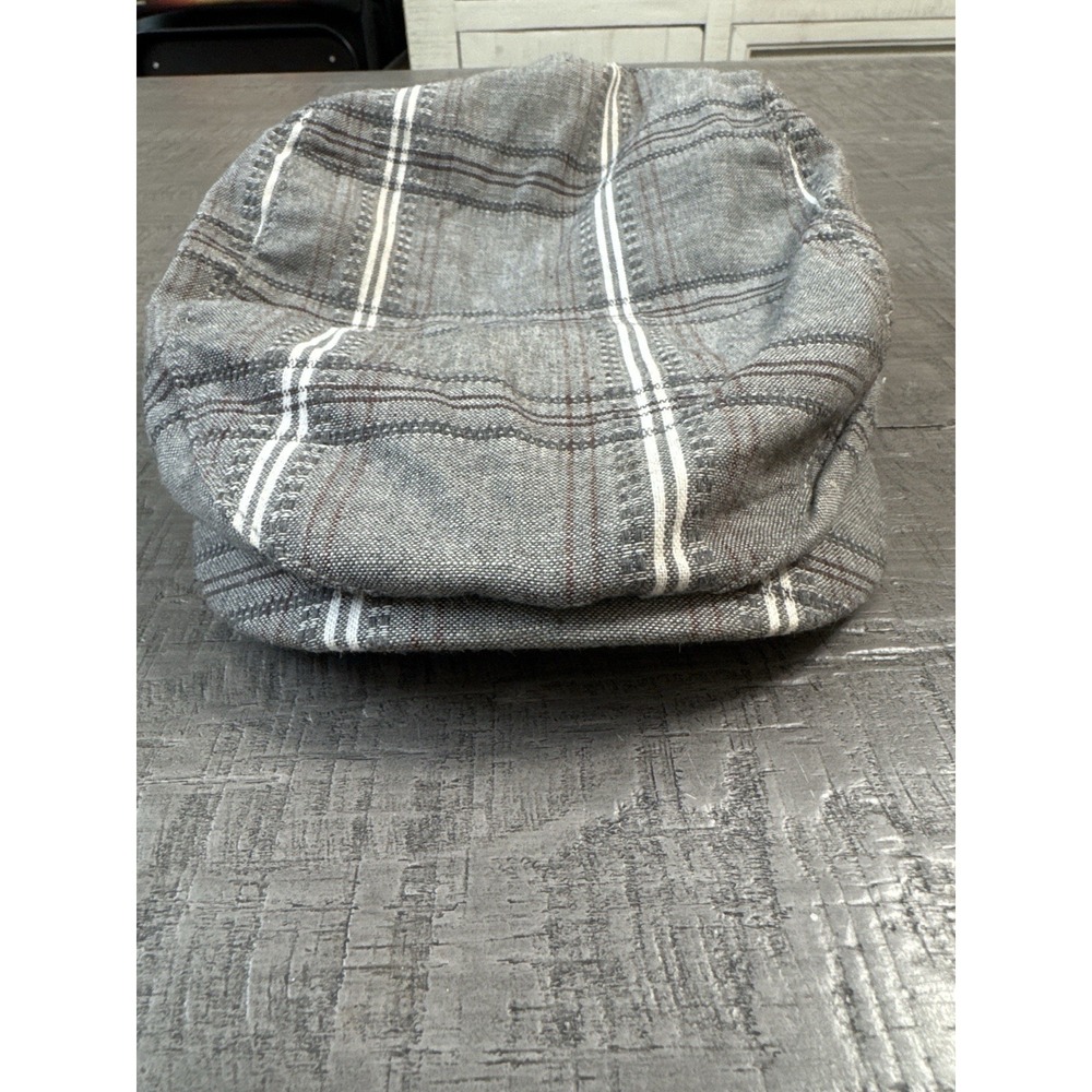 Hard‎ Rock Hotel Plaid Newsboy Ivy Cap Hat Linen Cotton Paisley Lining Gray OS